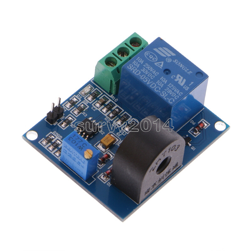 0-5A AC Current Sensor Detection Switch Output DC12V Module NEW