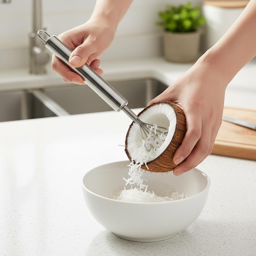 4 Coconut Scraper Coconut Grater, Efficient Coconut Opener Tool for Kitchen U...