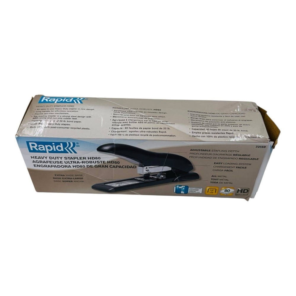 Rapid HD80 Personal Heavy Duty Stapler 80 Sheet Capacity Black