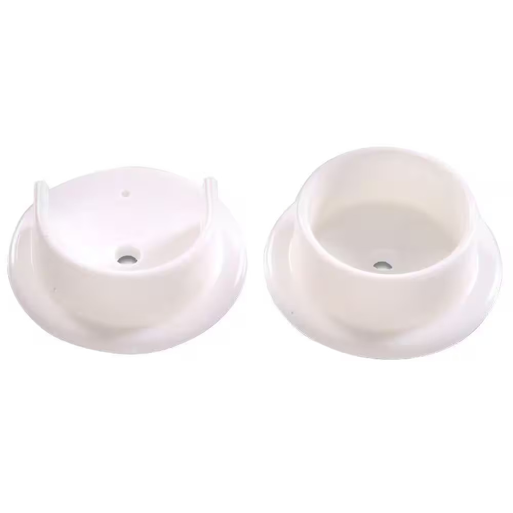 1-3/8 In. Plastic Pole Socket Set in White (10-Pack)