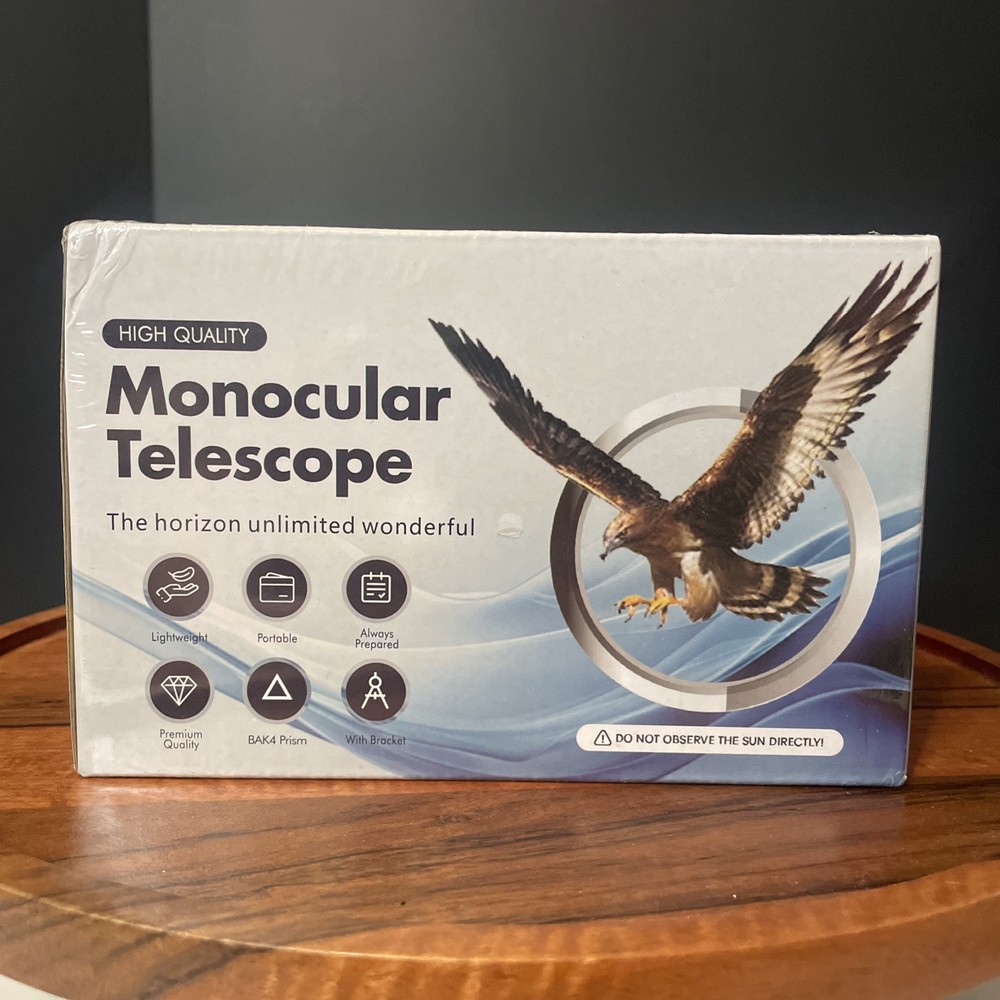 Monocular Telescope New In Sealed Package. Lightweight, Portable, With Bracket