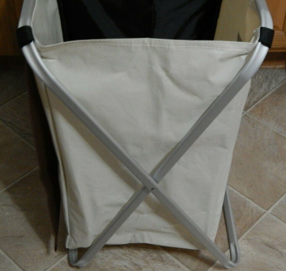 Laundry Basket Folding Light & Dark Divided W/ Cover Lid Divided Compartments