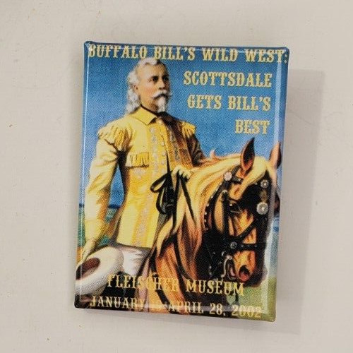 Closed Fleischer Museum Scottsdale AZ Rectangular Pinback Button   Free Shipping