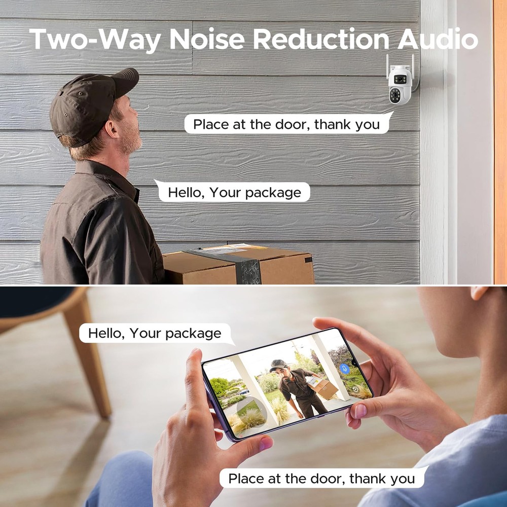 4MP Dual Lens Home Security Camera System Wireless, Security Cameras Wireless...