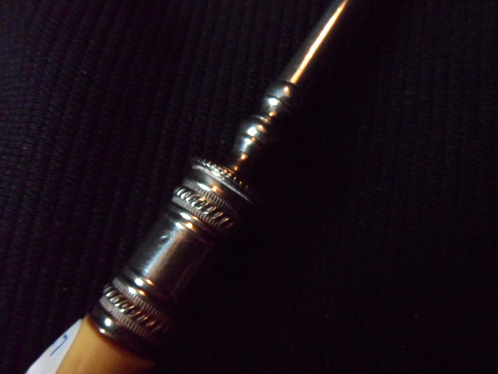 Antique Silver Plated three pronged, bread fork.