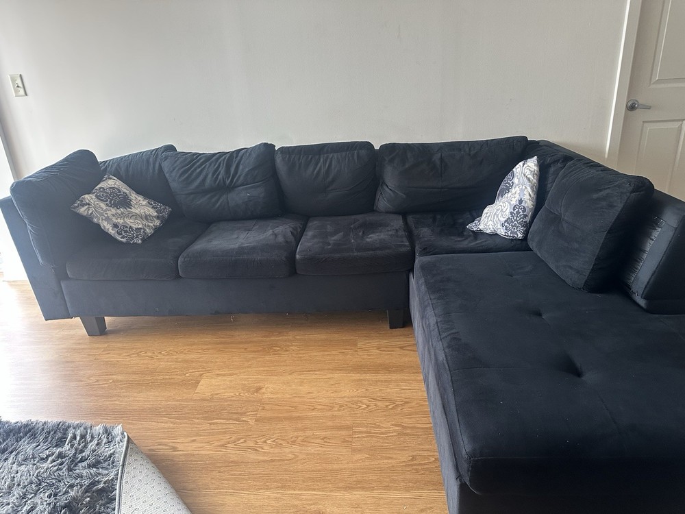 Large Black Couch