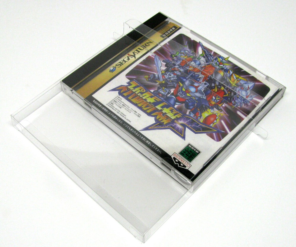 25x SEGA SATURN JAPAN OVERSIZED CD GAME CASE - CLEAR PROTECTIVE BOX PROTECTOR