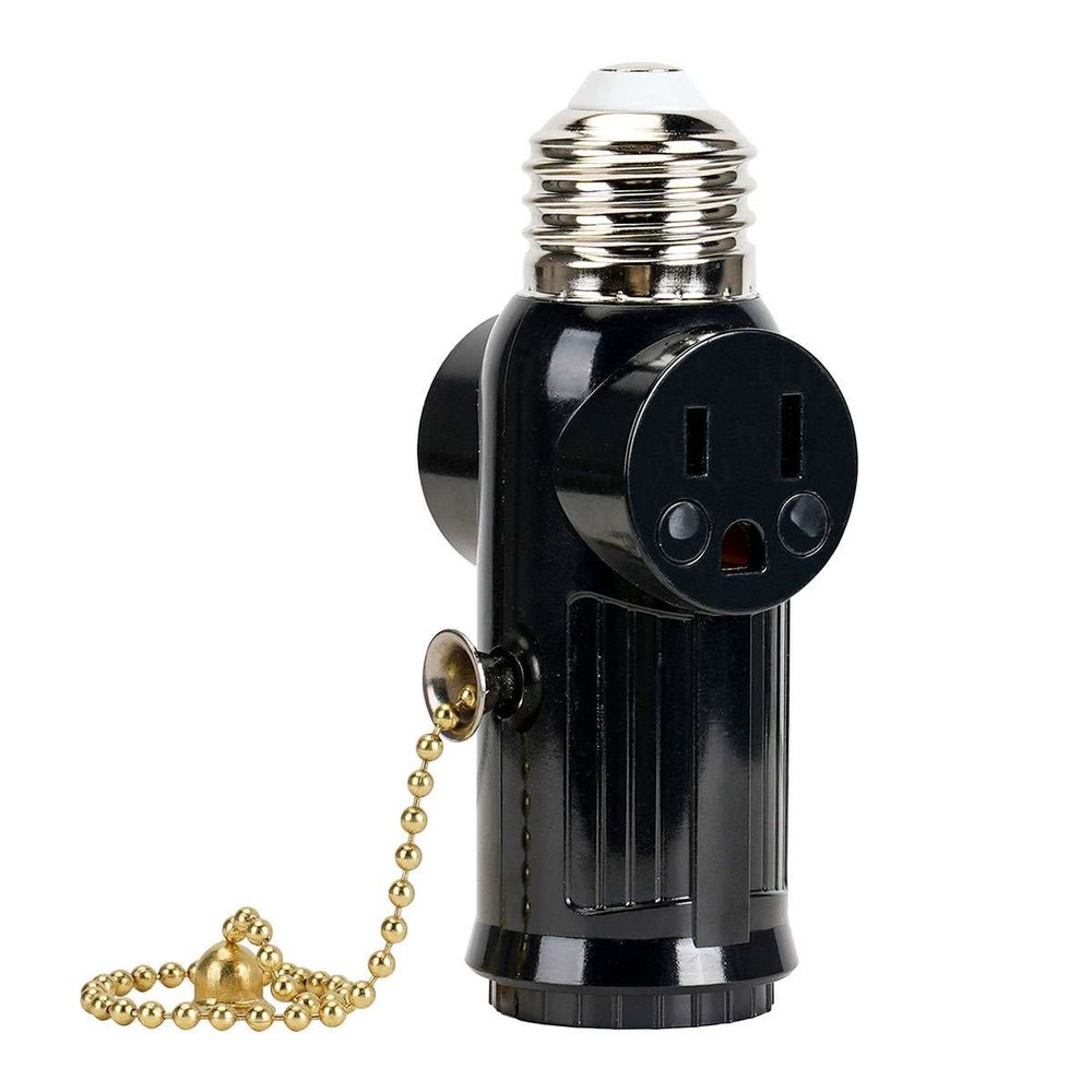 E26 E27 Light Socket to Plug Adapter Light Socket to 2/3-Prong Outlet Adapter US