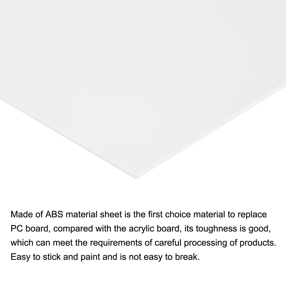 ABS Plastic Sheet 7 " x 4 " x 0.02 " ABS Styrene Sheets White 2 Pcs