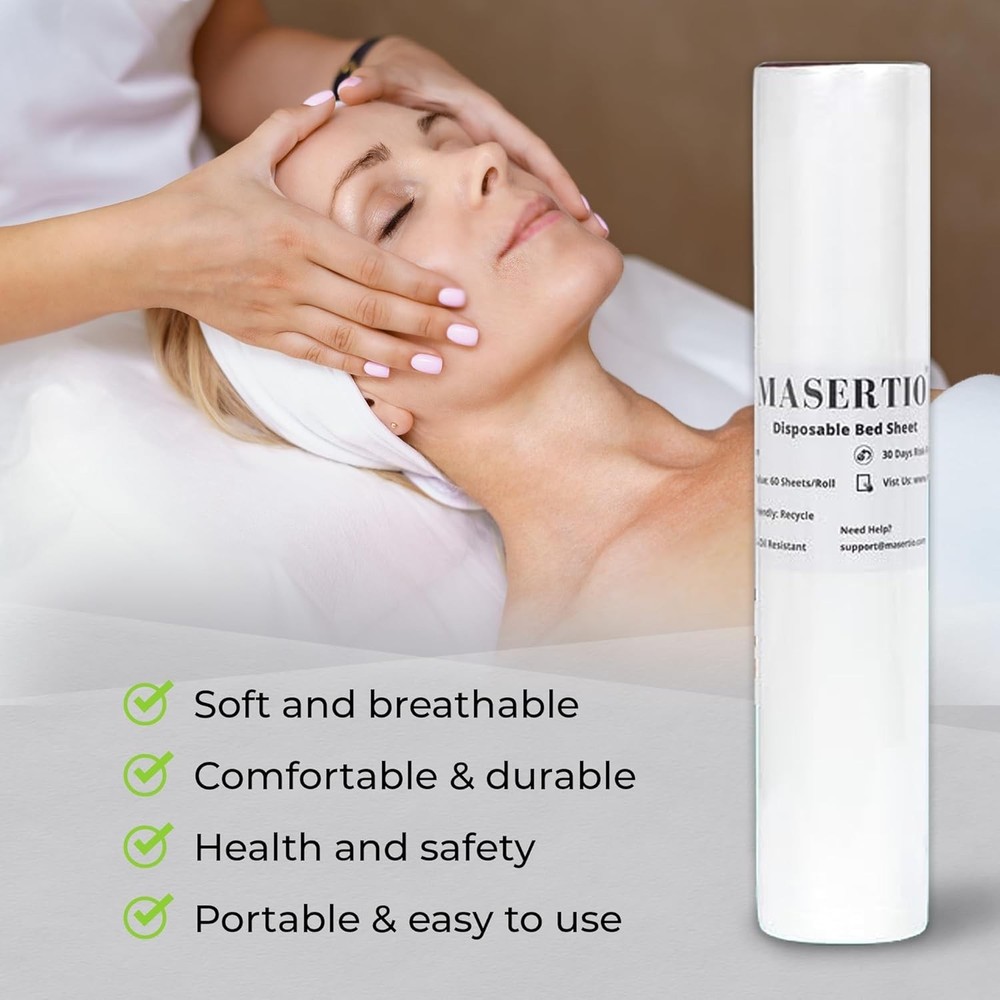 Moisture-Resistant Disposable Massage Cover - 60 Sheets, Easy Clean-Up Solution