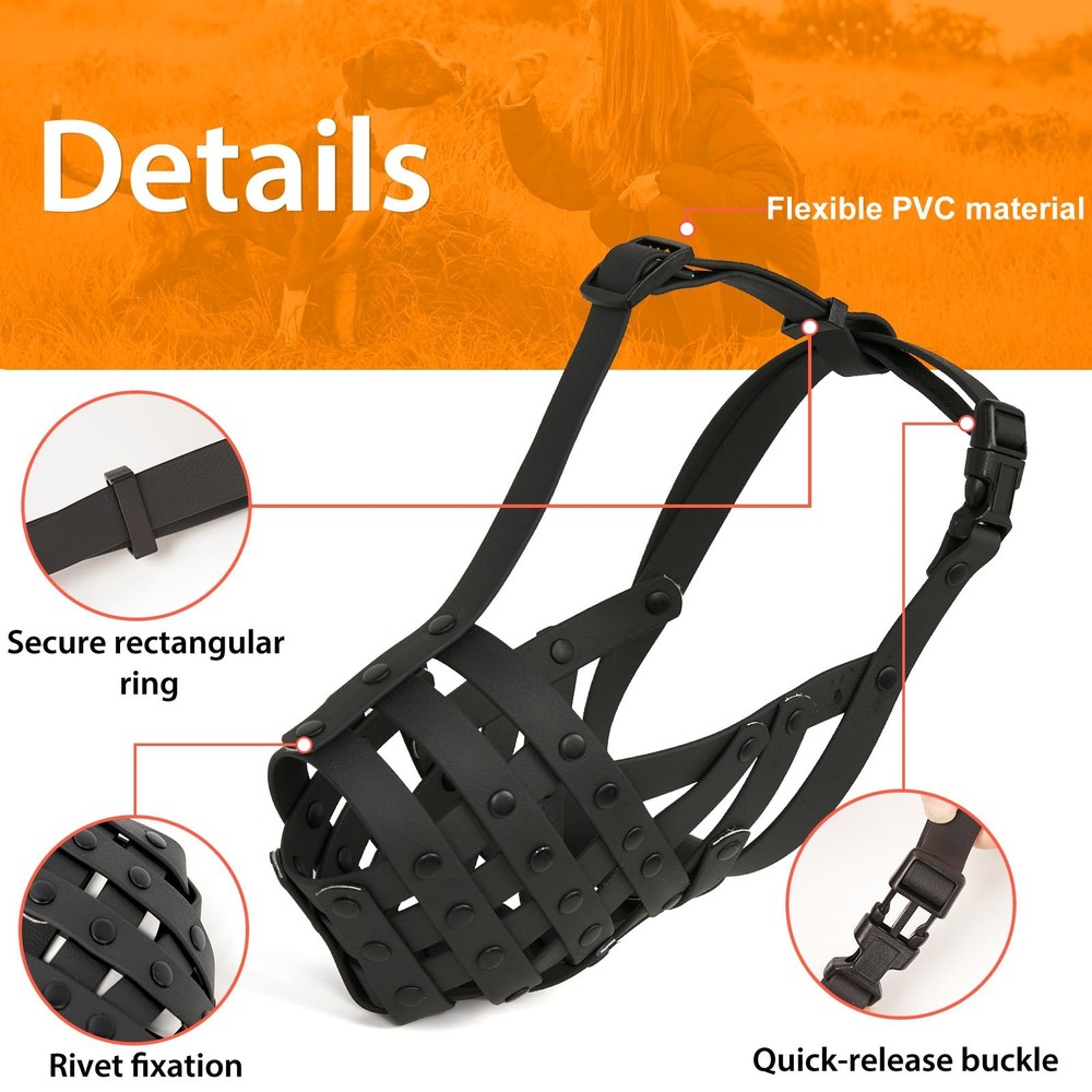 Pitbull Muzzle Large Medium Dogs Anti Bite Scavenging Basket Pant Drink