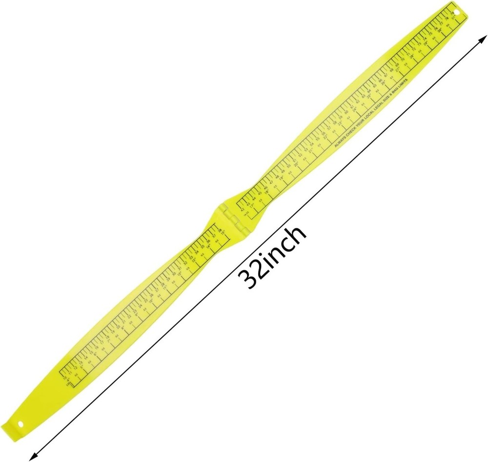 Fish Measuring Board, 32in Foldable Portable Double-Sided Fish Ruler, Precise...