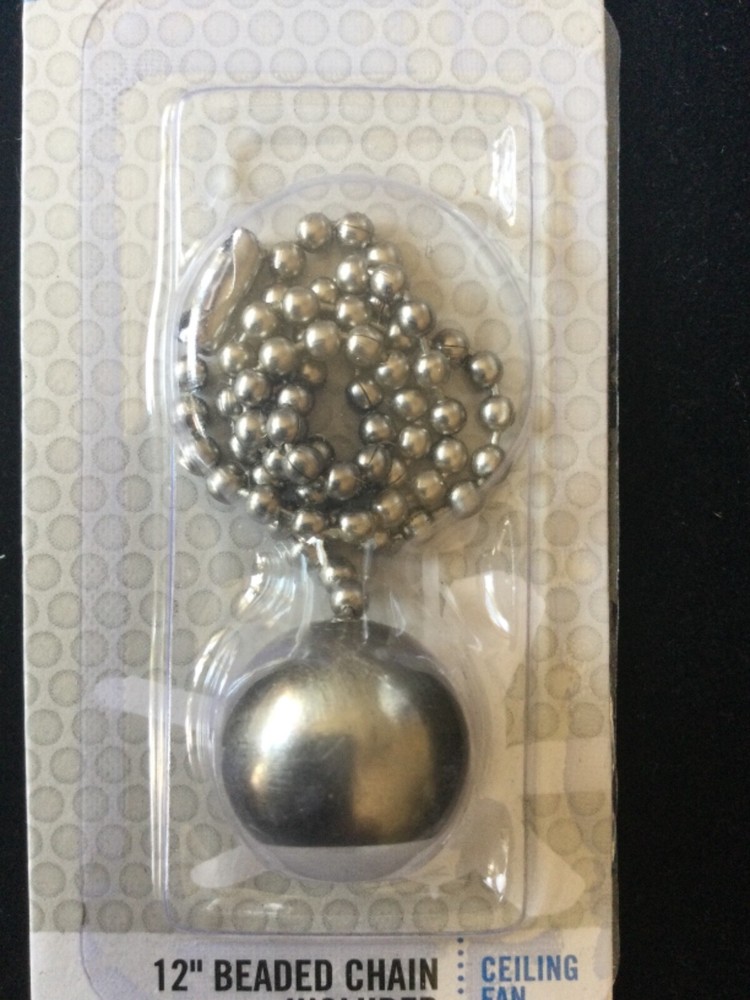 Westinghouse Pull Chain for Light Ceiling Fan 12” Beaded Brushed Nickel NEW