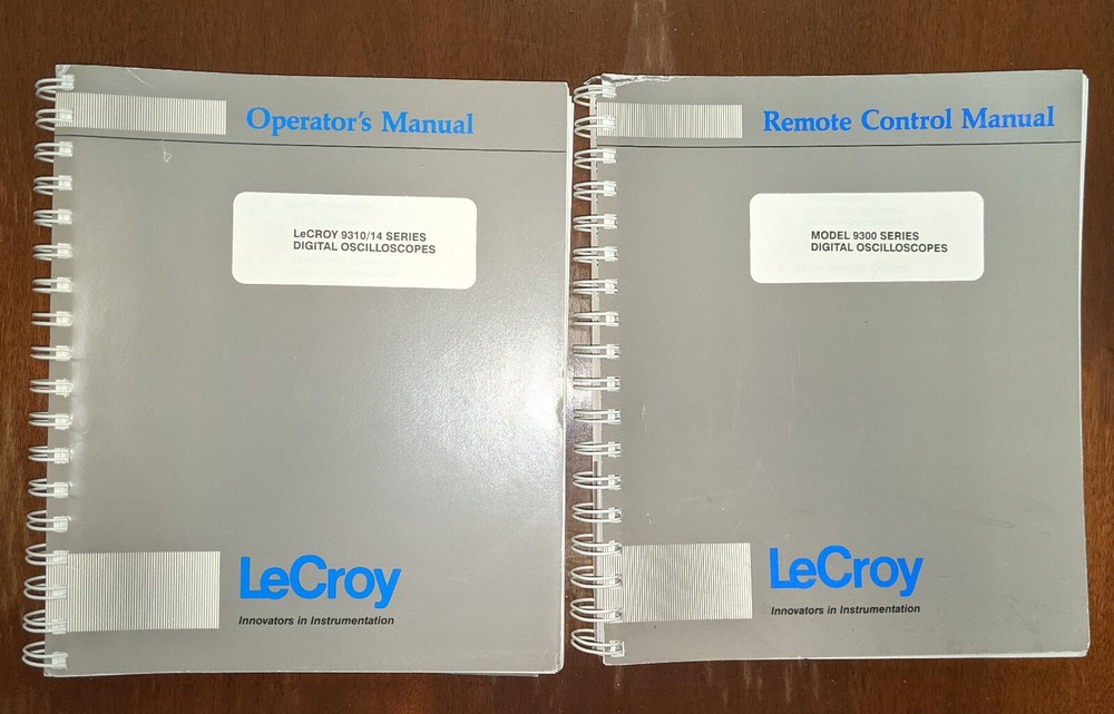 LeCroy 9310/14 Operator and Remote Control Manual Set