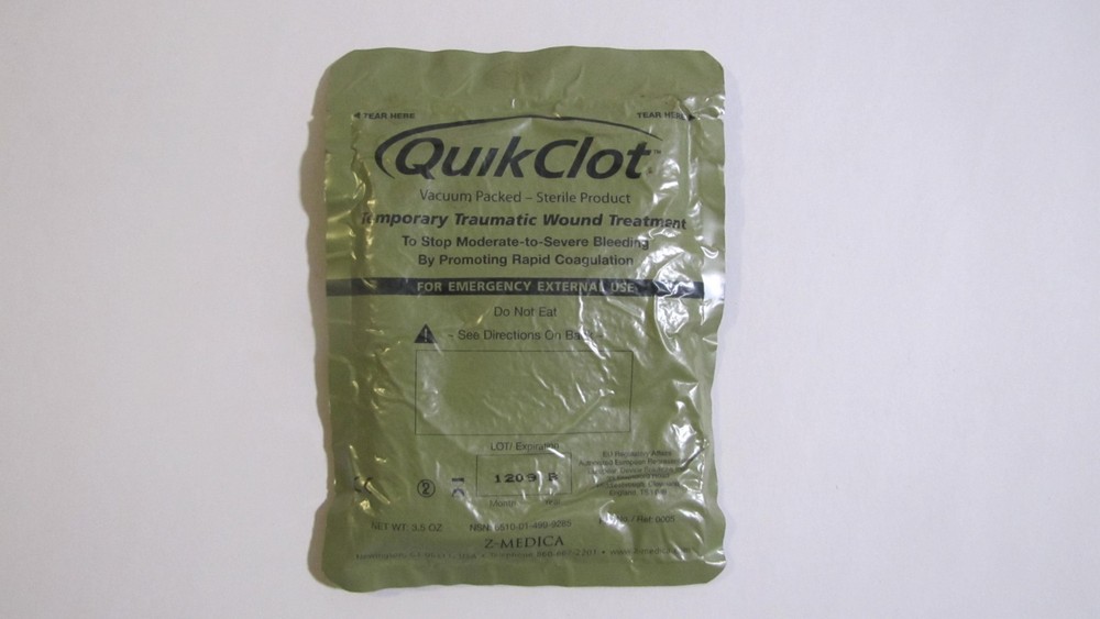 quikclot traumatic wound treatment