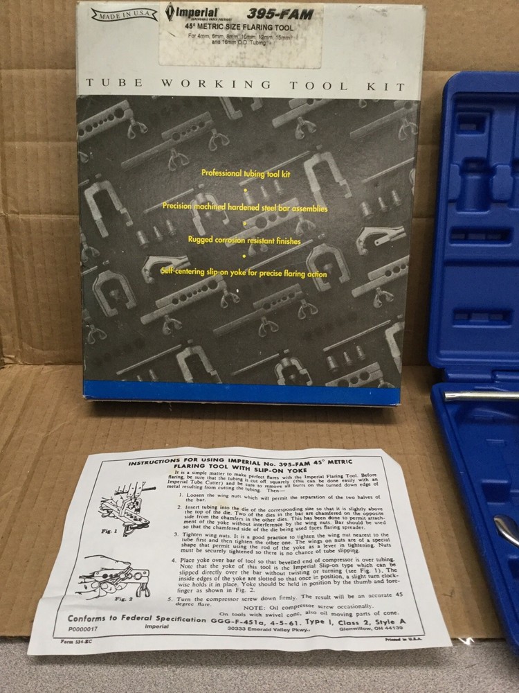 Imperial Flaring Tool Metric 45 395-FAM