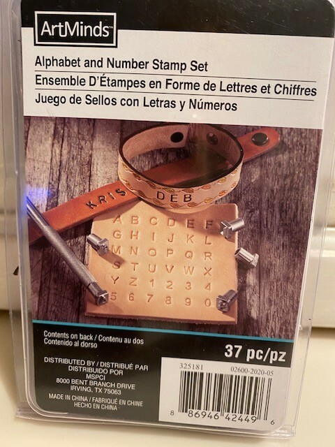 Artminds Leather Stamp 37 piece set Alphabet & Numbers
