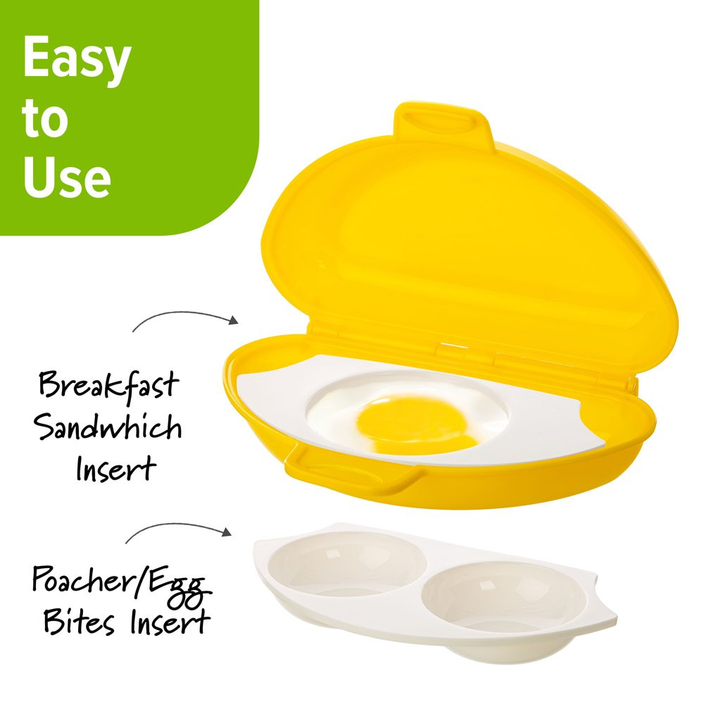 MICROWAVE EGG COOKER 4-In-1 Omelets Poached