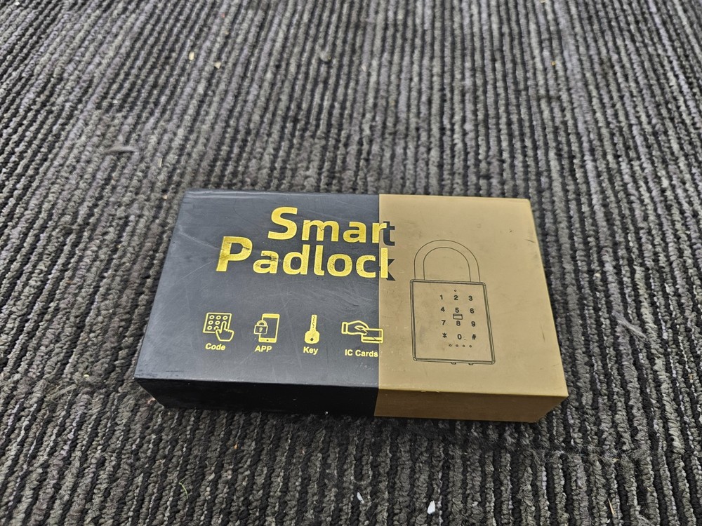 Pothunder Heavy Duty Smart Padlock, Gate Lock Padlock with Key Code and RFID