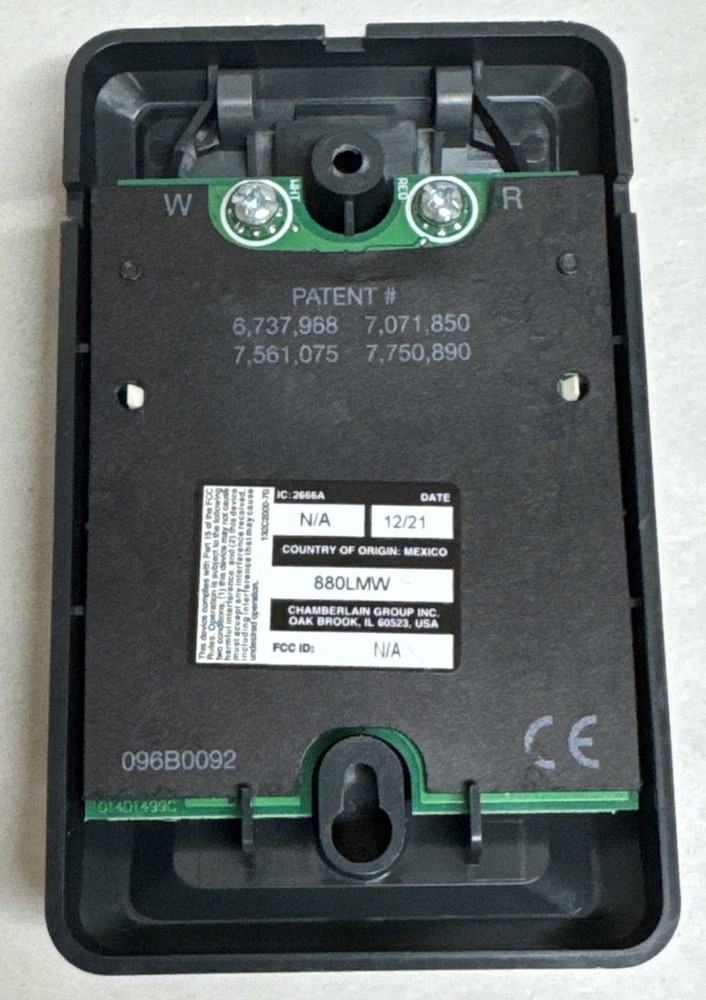 LiftMaster 880LM Wall Control Panel Security 2.0+ Chamberlain 41A7305-1