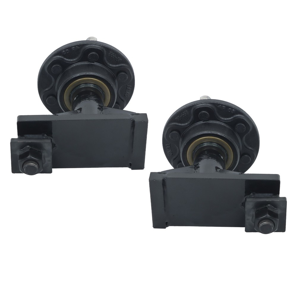 Pair of 6 × 6.5 Lug 8000LBS Shipping Container Wheels and Bolt-On Spindle Kits