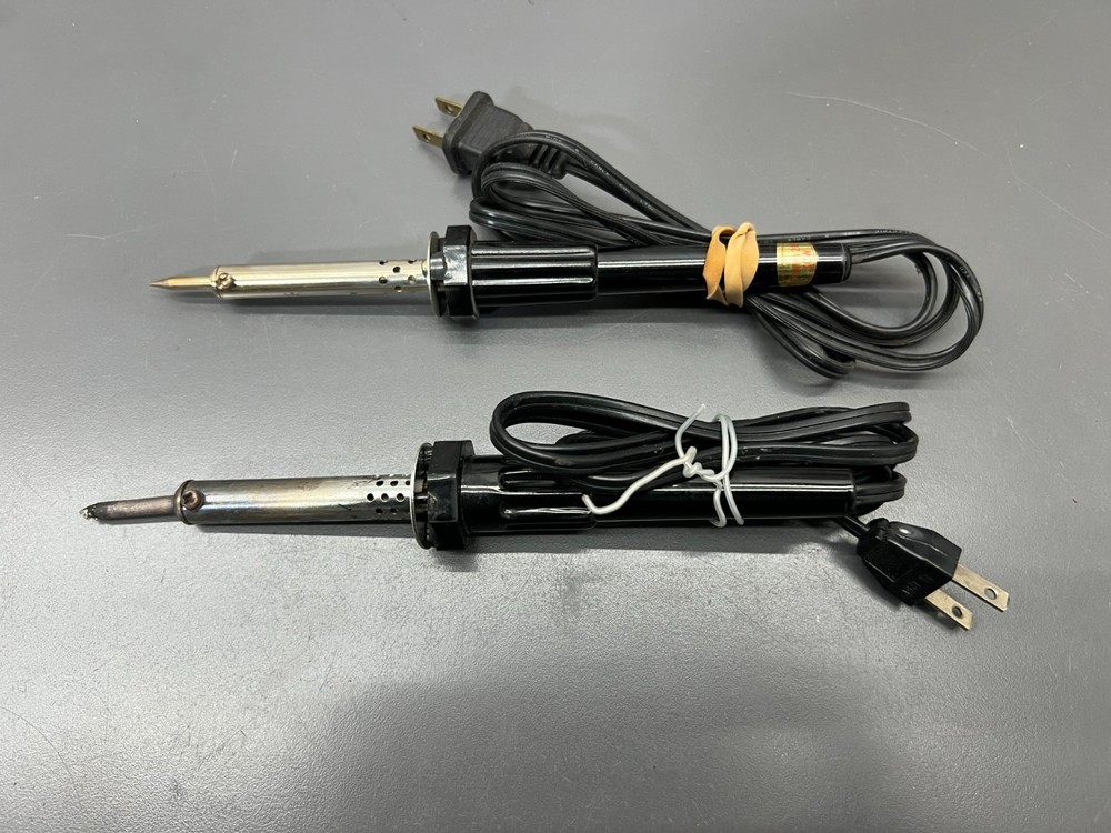 (s) VINTAGE 2PC ELECTRONICS SOLDERING IRON SET - TESTED VG