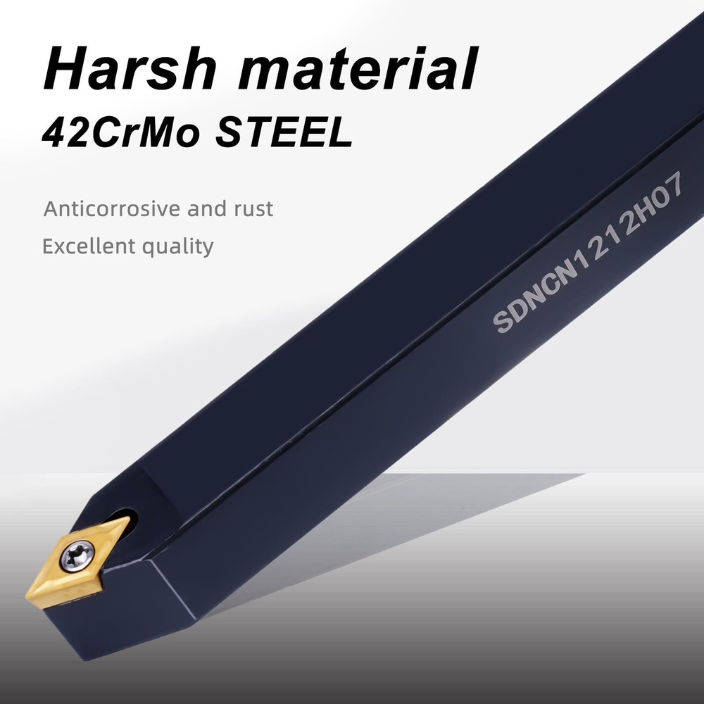 1/2" 12mm Indexable Lathe Turning Tool 7pcs Shank +14pcs Inserts