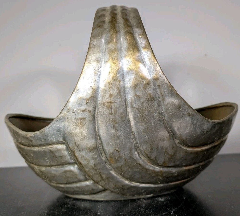 Handcrafted By Goldinger Silversmiths Basket Hammered Pattern Beautiful