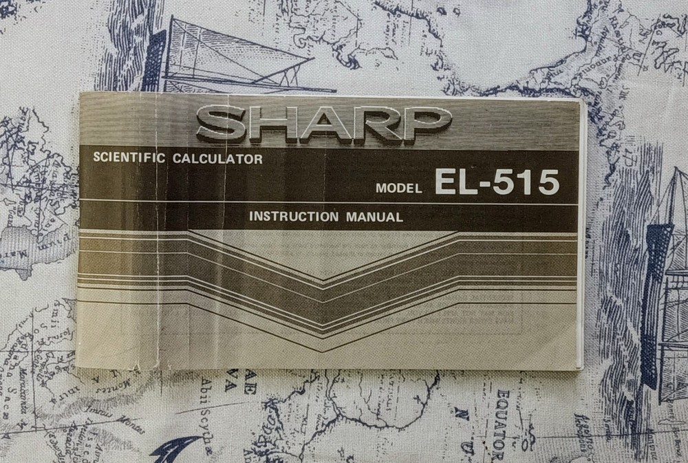Sharp EL-515 Scientific Calculator Instruction Manual Booklet