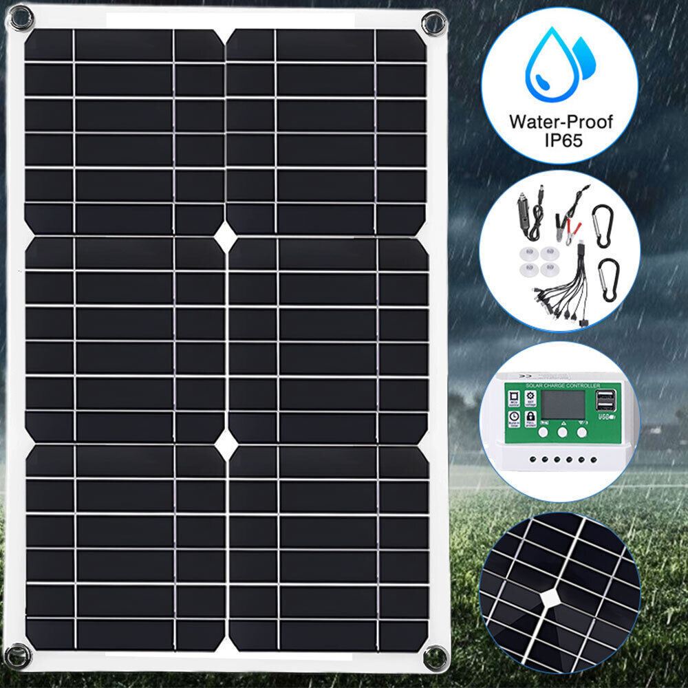 200 Watts Solar Panel Kit 100A 12V Battery Charger with Controller Caravan Boat