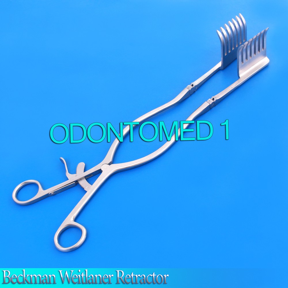 Beckman Weitlaner Retractor 12.5" 7x7 Prong Sharp Surgical Instruments