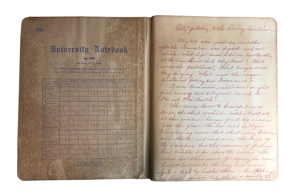 Vintage University Brand WoolworthComposition Notebook 3966 Lined Paper