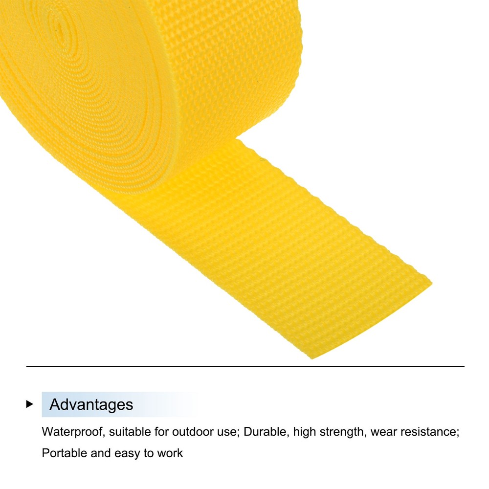 Lightweight Polypropylene Webbing Strap 3.8cm 5 Yard Dark Yellow