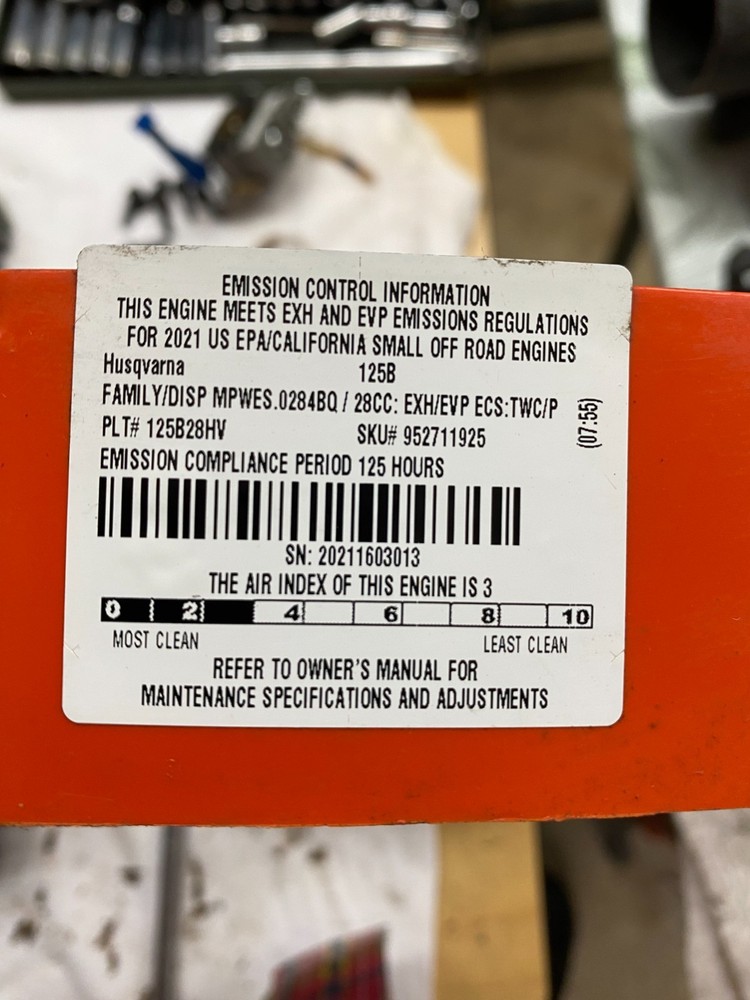 125B Husqvarna Leaf Blower Front & Rear Stand OEM