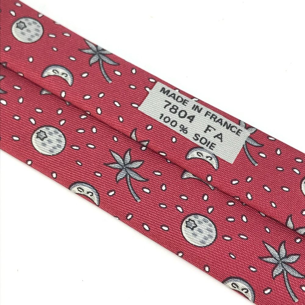 HERMES Tie All Over Pattern Silk