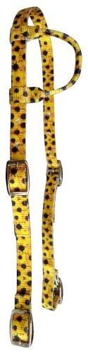 Showman Sunflower Print Nylon Single Ear Headstall
