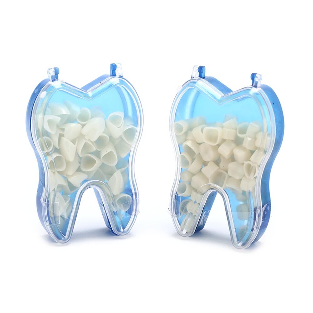 60pcs Dental Temporary Crown Veneers Material Anterior Front Molar Teeth Plastic