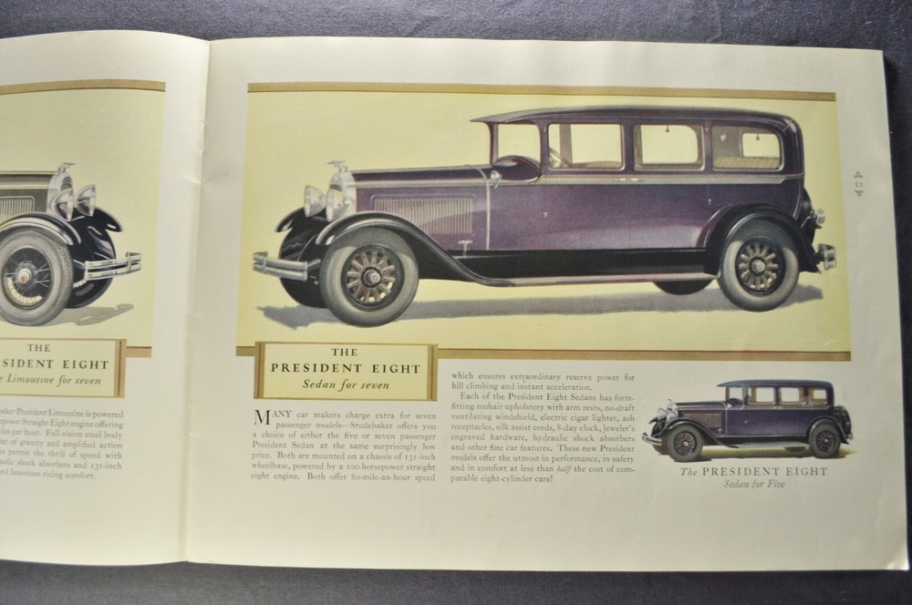 1928 Studebaker Catalog Commander Dictator President 8 Nice Original Late 28
