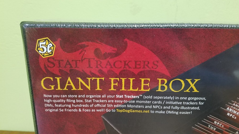 Dungeons And Dragons Stat Trackers Giant File Box Holds 600