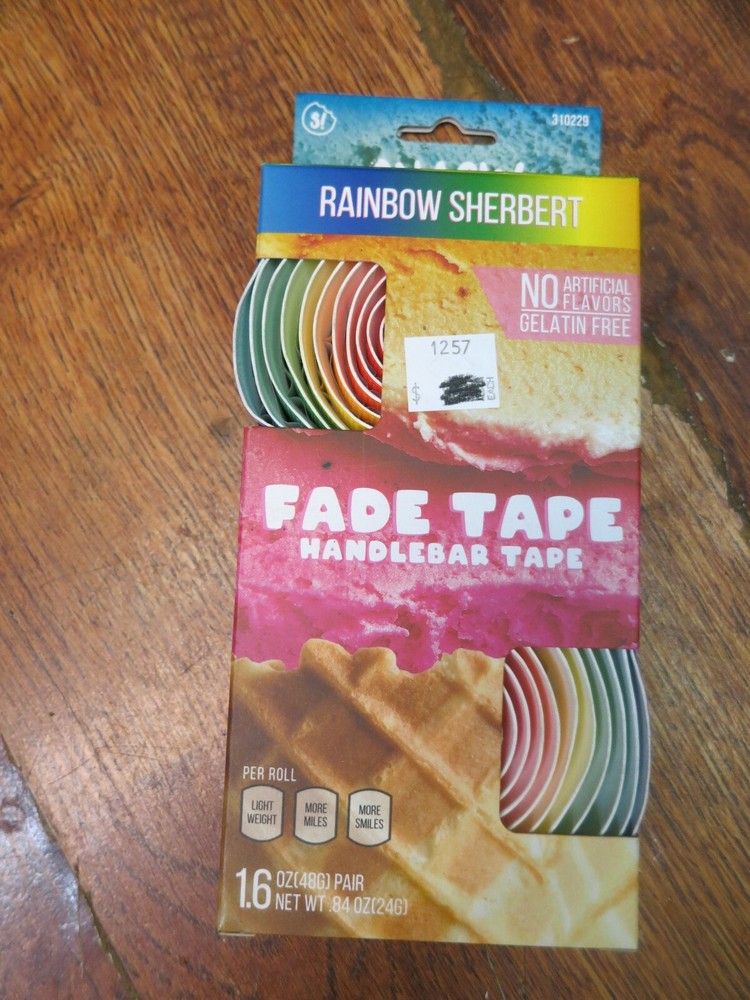 NOS SNACK FADE HANDLEBAR TAPE HANDLE BAR WRAP - RAINBOW SHERBERT