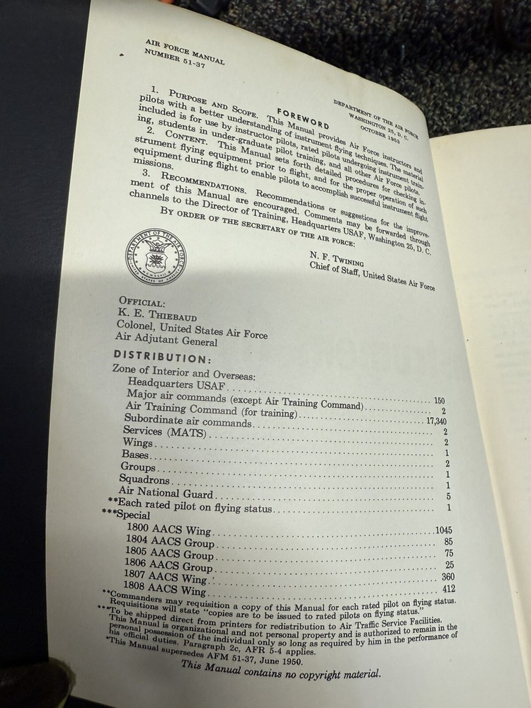 Air Force Instrument Flying Techniques Manual 1953