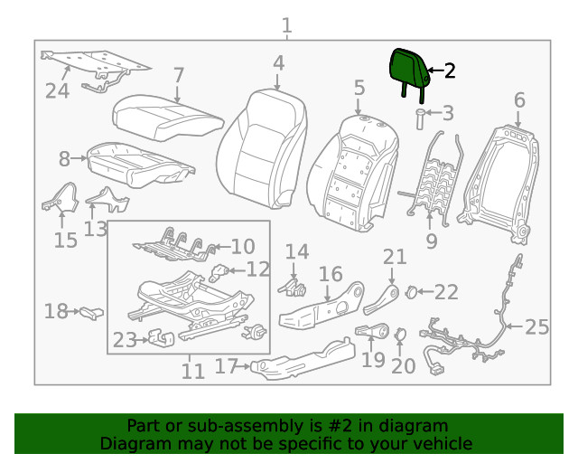 Genuine GM Headrest 42619879