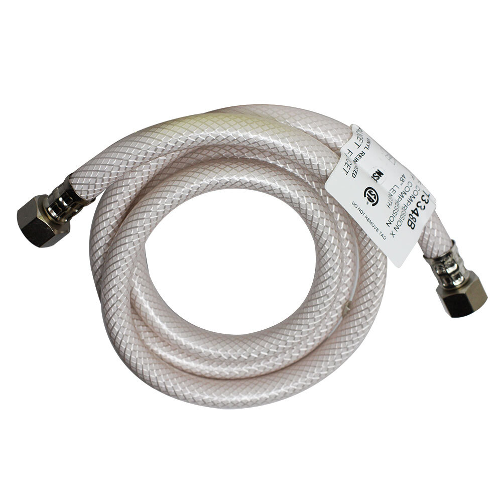 4400450 1/2" Comp x 1/2" Comp Flexible Braided PVC 48" Extended Faucet Riser