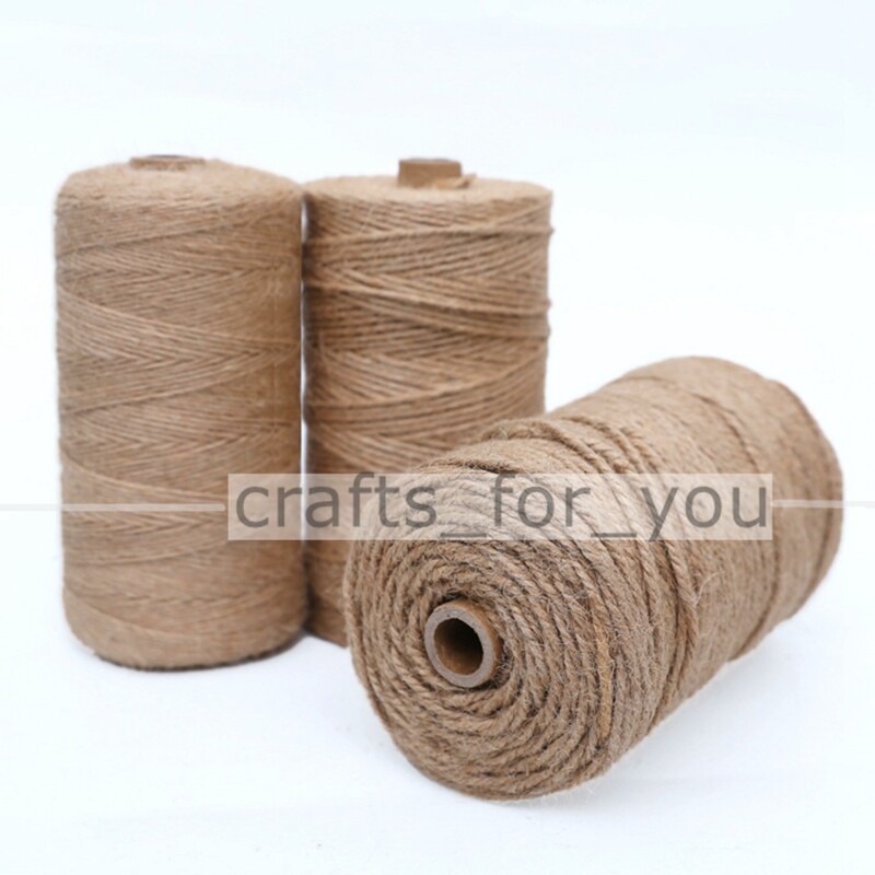 Rustic Hemp Jute Rope String 1MM - 12MM Brown Handmade Crafts Decor DIY Cord
