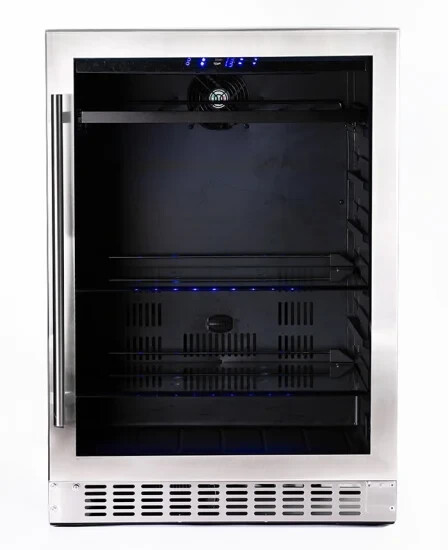AZURE A224BEV-S 24" Compact Right-Hinged Beverage Center Built-In SILVER New