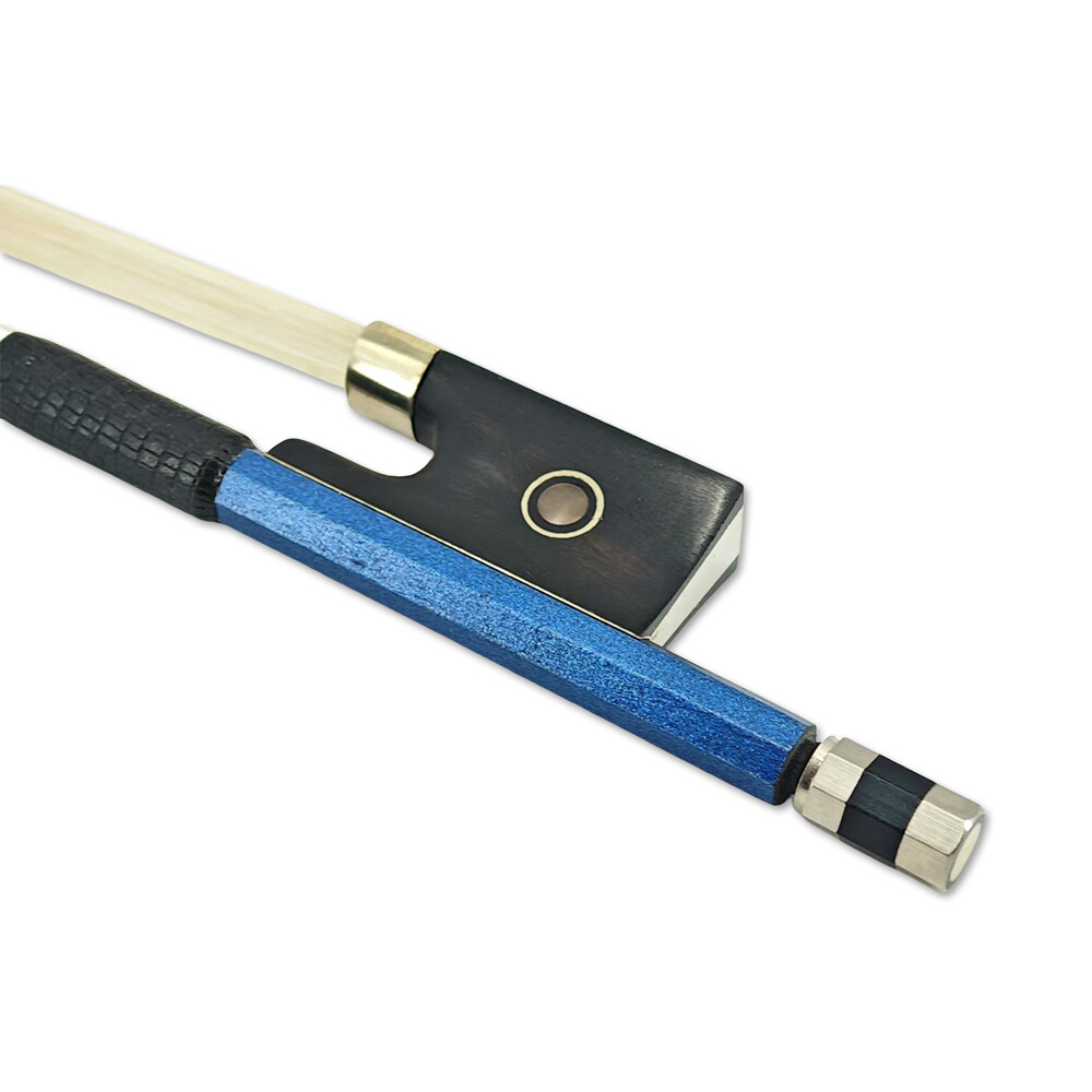 Advanced 4/4 Violin Bow: New Blue Carbon Fiber Construction