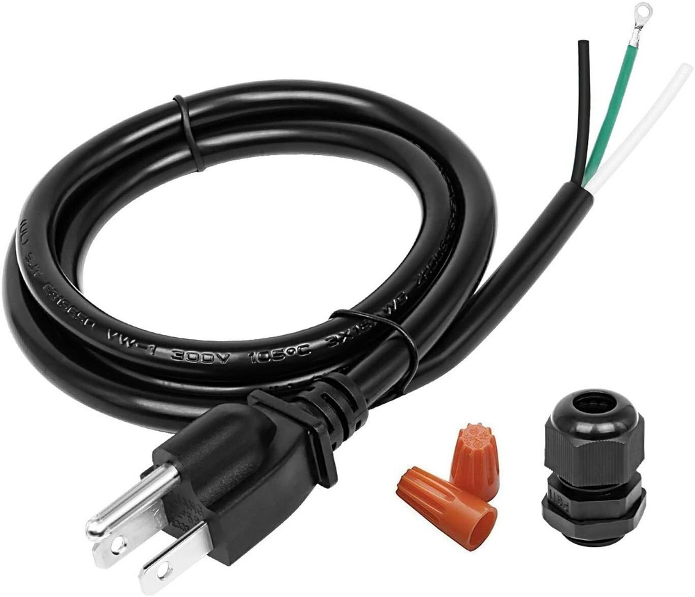 iPower 3 ft Disposal Power Cord Kit, Black