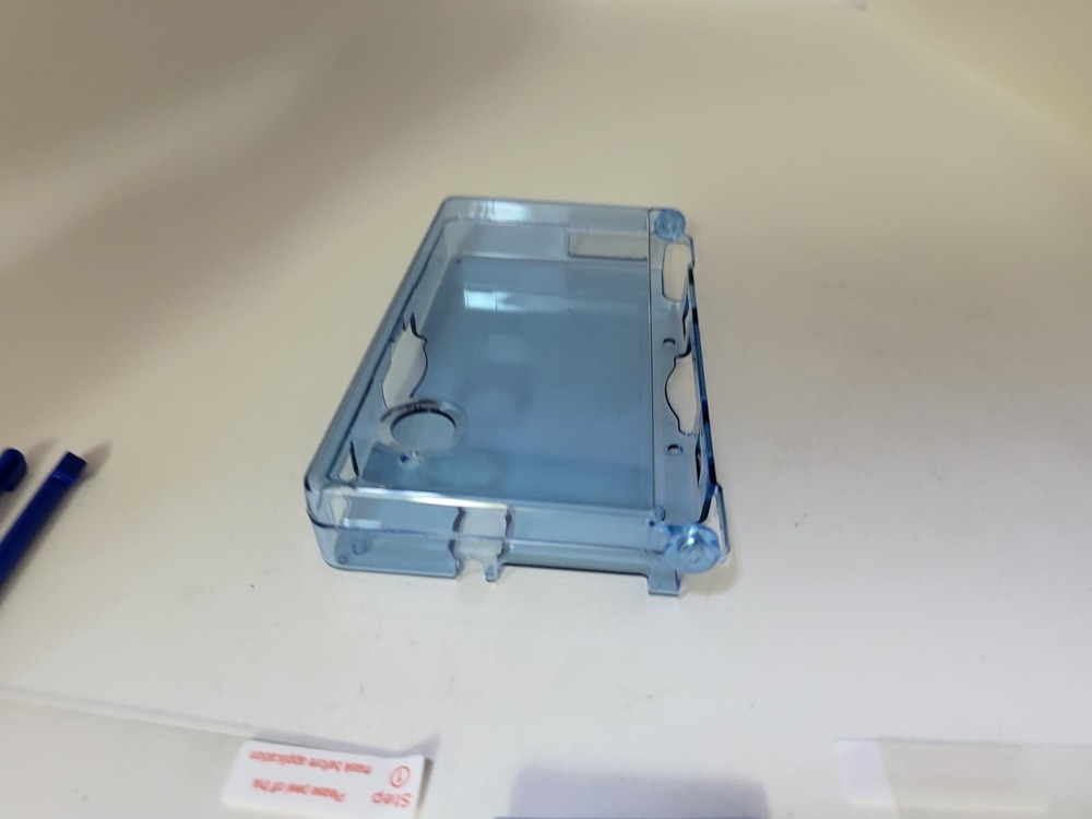 NEW Clear Blue console Shell Case + 2 Stylus & Screen protector for Nintendo DSi