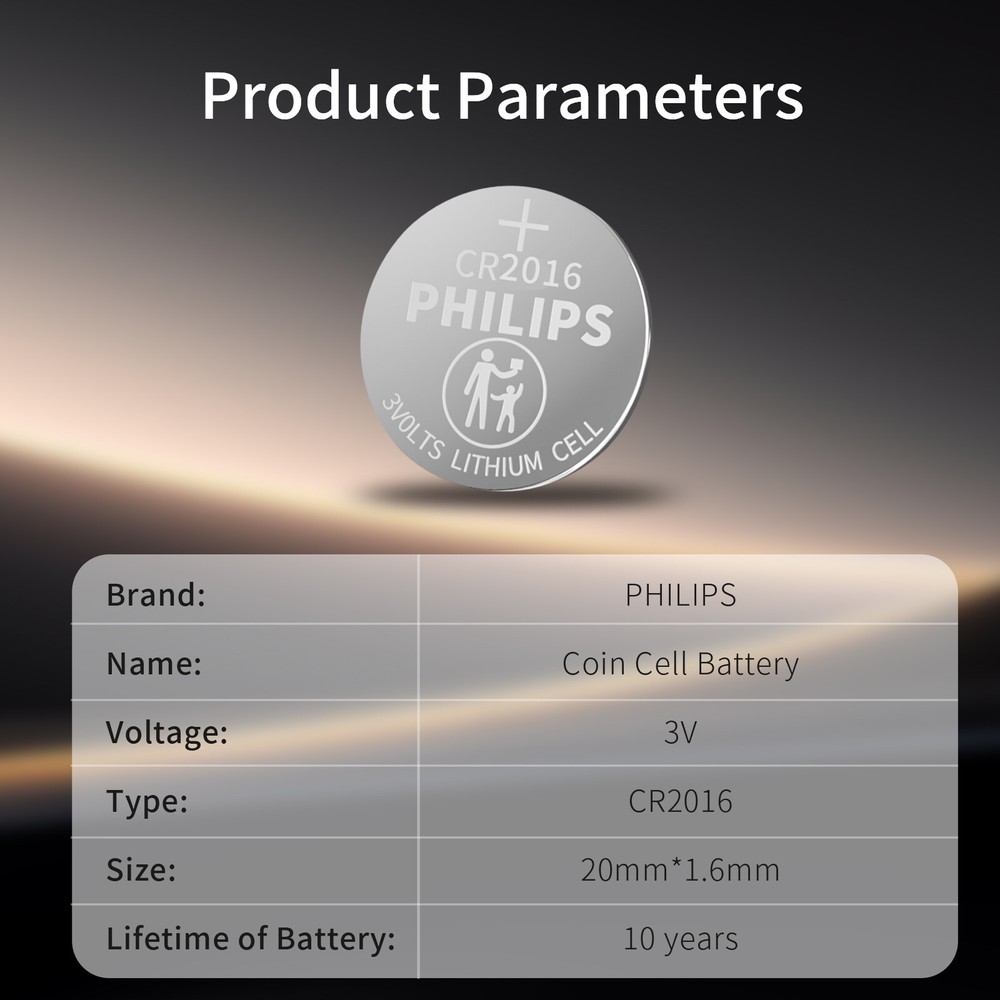 20x Philips 3V CR2016 Lithium Battery CR 2016 BR2016 DL2016 Remote Button Cell