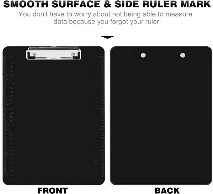 Clipboards, 25 Pack Plastic Office Clipboards, Black Color Plastic Clipboards...